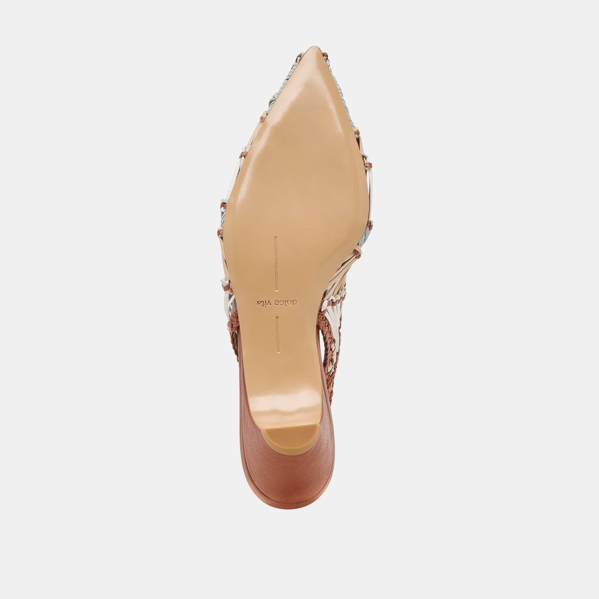 Dafney Tan Multi Woven Leather Heels | Dolce Vita Signature