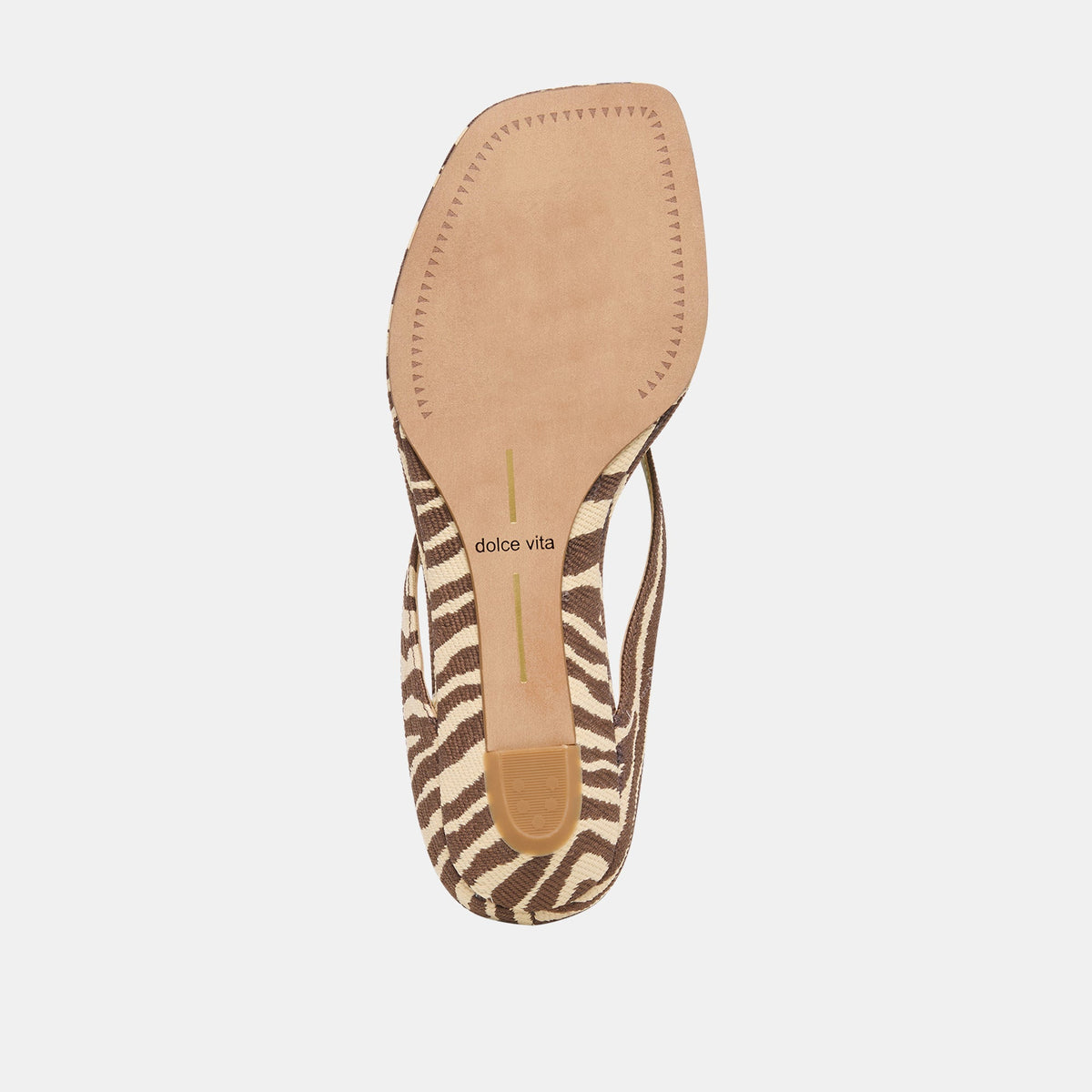 GIZEL Beige Zebra Raffia Thong Square-Toe Sandals | Dolce Vita Great Value