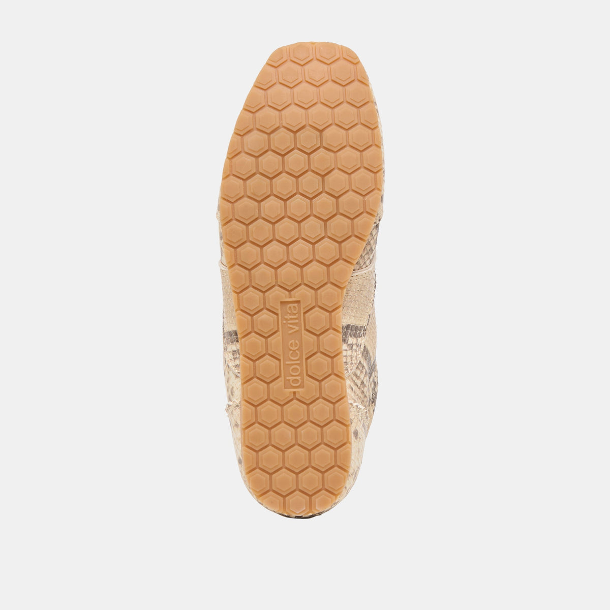 Dorie Natural Snake Embossed Leather Sneakers | Dolce Vita Latest