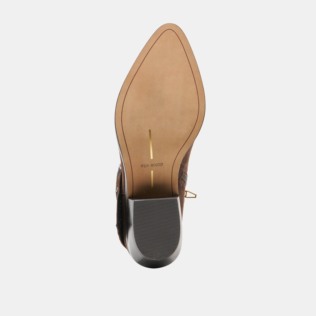 MEKALA Dk Brown Suede Pointed-Toe Ankle Western Boots | Dolce Vita Value