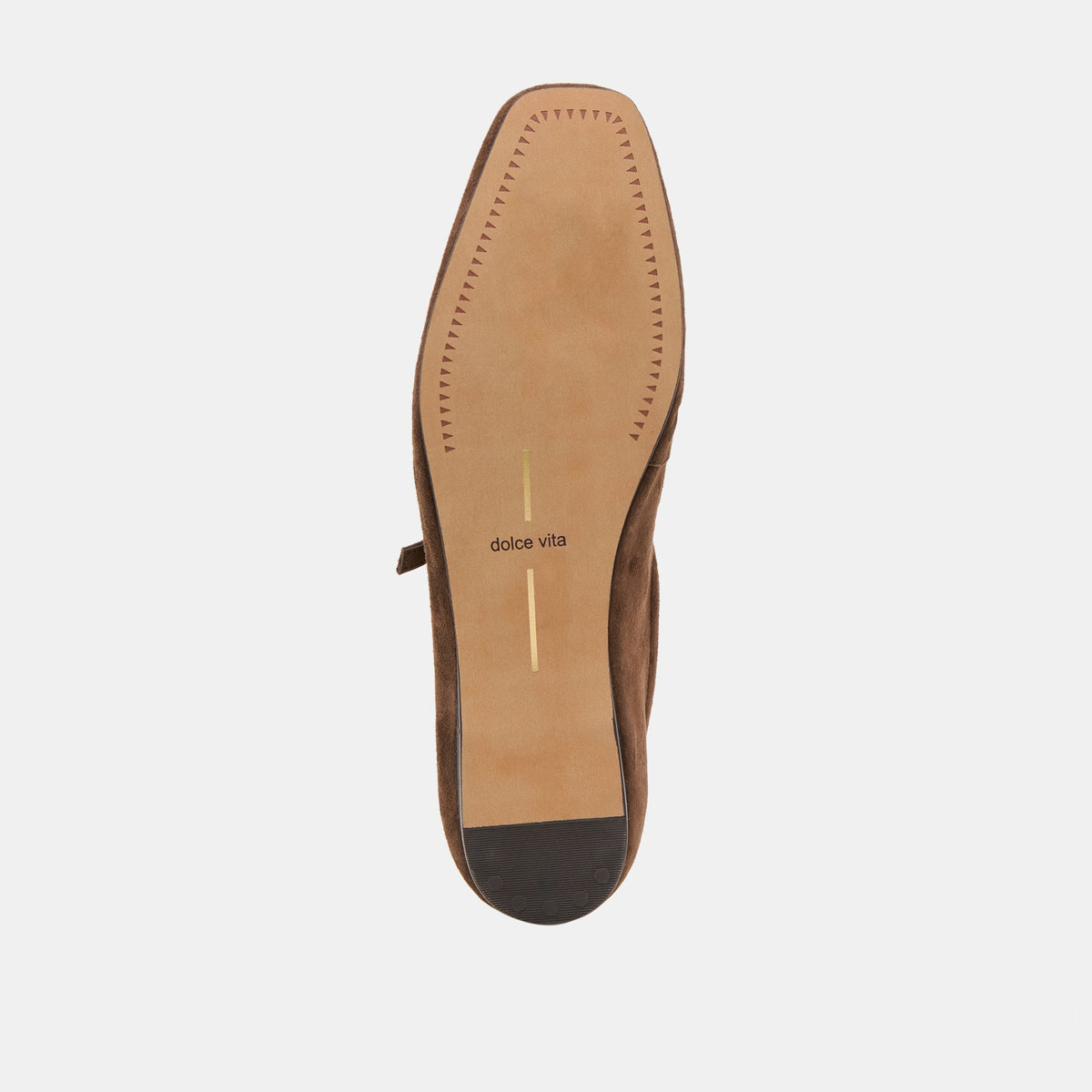 Reyes Wide Dk Brown Suede Ballet Flats | Dolce Vita Discount