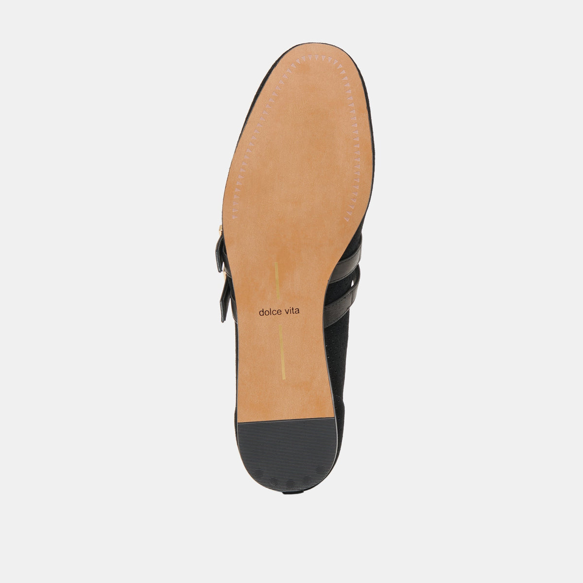 Baylee Wide Onyx Perforated Suede Ballet Flats | Dolce Vita Special Offer