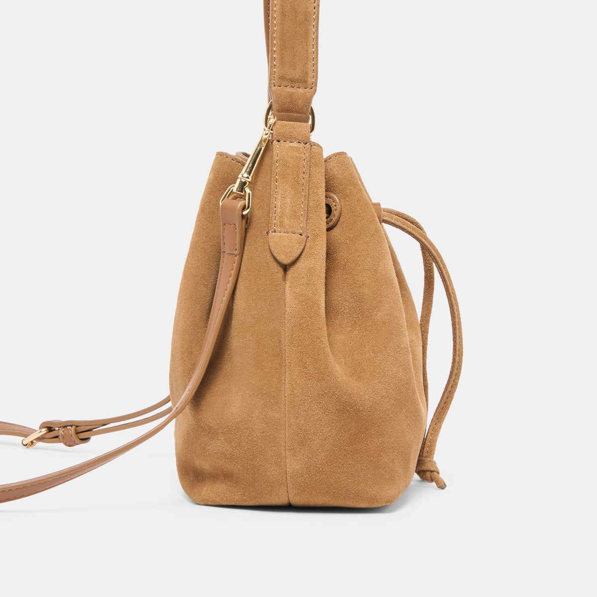 Amaru Brown Suede Crossbody | Dolce Vita Deals