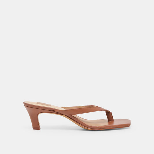 Ramia Cognac Leather Heels | Dolce Vita Value