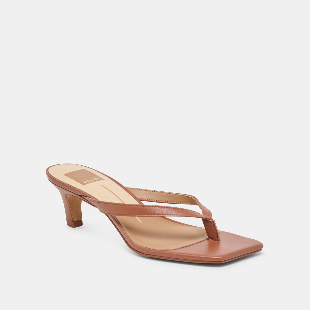 Ramia Cognac Leather Heels | Dolce Vita Value