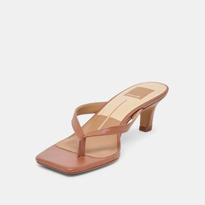 Ramia Cognac Leather Heels | Dolce Vita Value