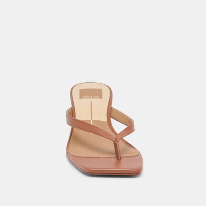 Ramia Cognac Leather Heels | Dolce Vita Value