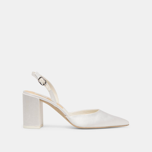 Carel True White Satin High Heels | Dolce Vita Everyday