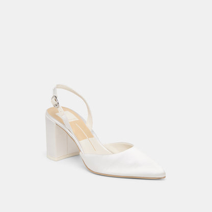 Carel True White Satin High Heels | Dolce Vita Everyday