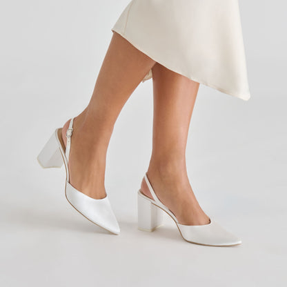Carel True White Satin High Heels | Dolce Vita Everyday
