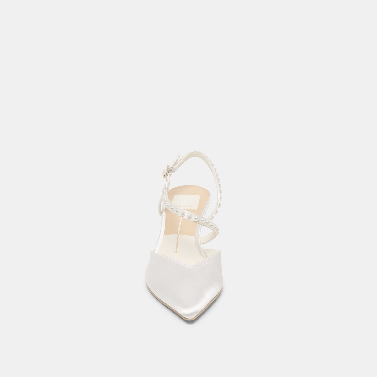Kamra Pearl True White Satin Mid Heels | Dolce Vita Customer Favorite