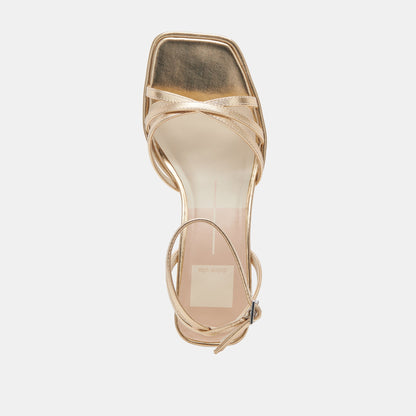 Manji Light Gold Metallic Leather Heels | Dolce Vita Best Seller