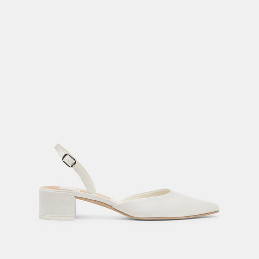 Carel Off White Satin Heels | Dolce Vita Quality
