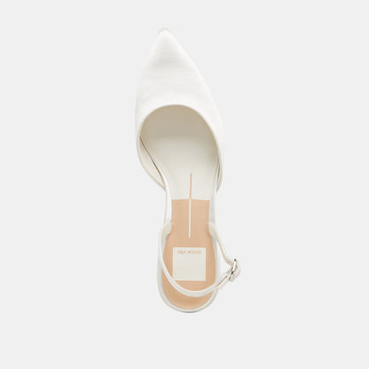 Carel Off White Satin Heels | Dolce Vita Quality