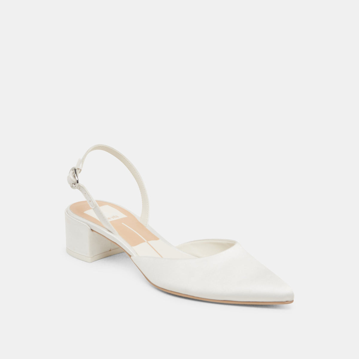 Carel Off White Satin Heels | Dolce Vita Quality