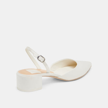 Carel Off White Satin Heels | Dolce Vita Quality