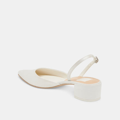 Carel Off White Satin Heels | Dolce Vita Quality