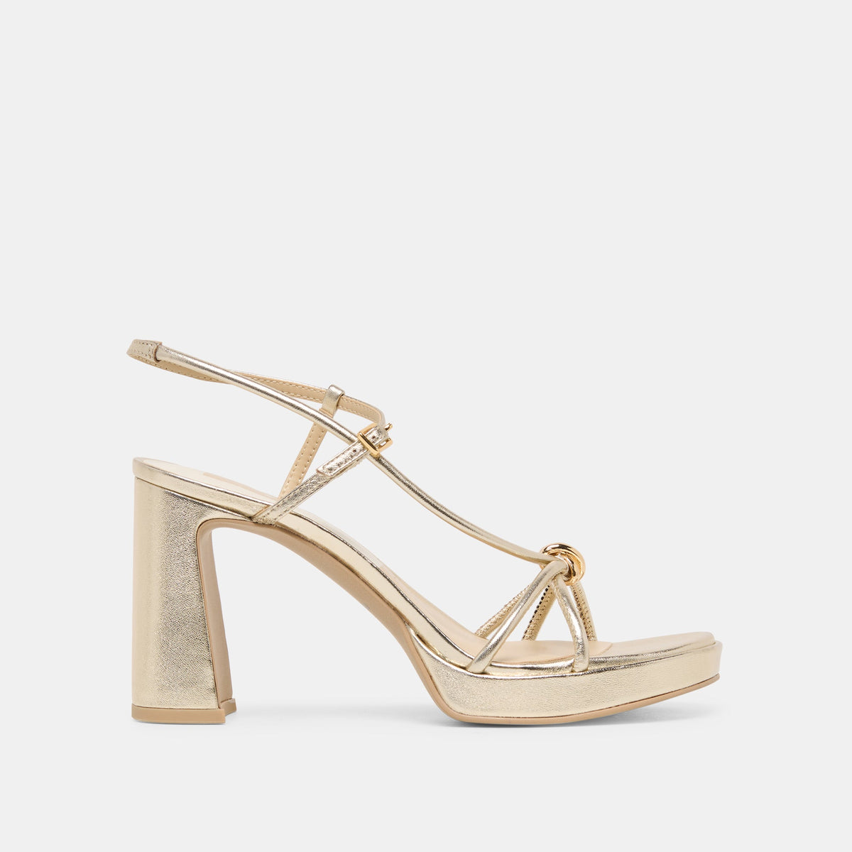 Odete Gold Leather Heels | Dolce Vita Featured