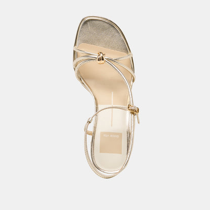 Odete Gold Leather Heels | Dolce Vita Featured