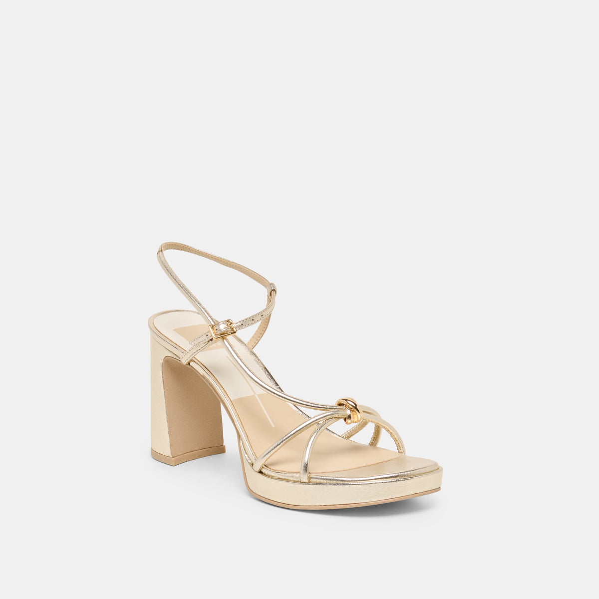 Odete Gold Leather Heels | Dolce Vita Featured