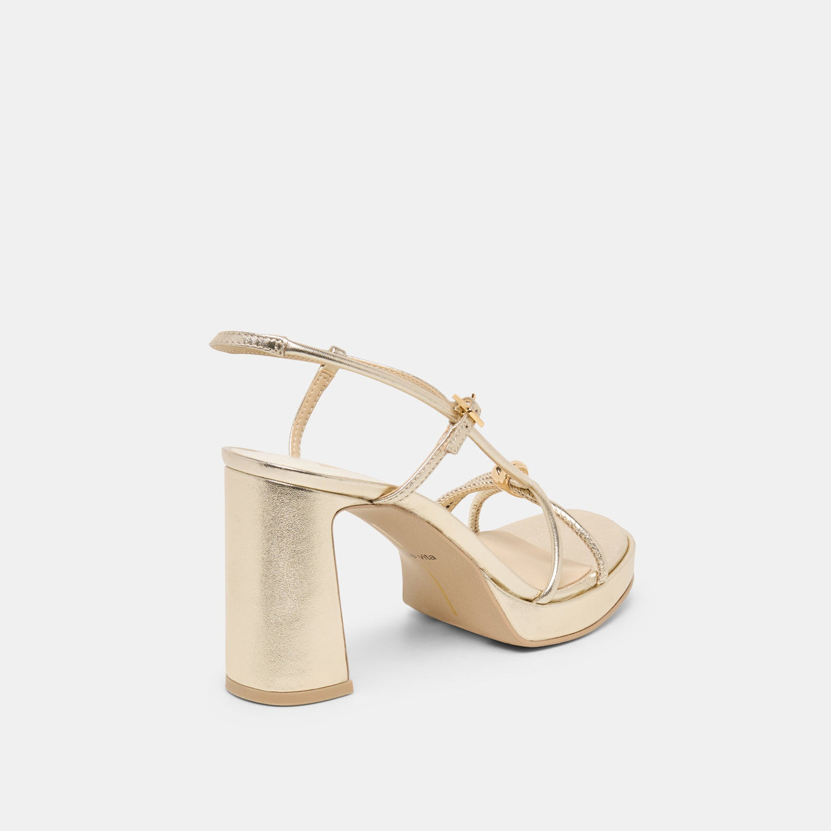 Odete Gold Leather Heels | Dolce Vita Featured