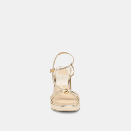 Odete Gold Leather Heels | Dolce Vita Featured