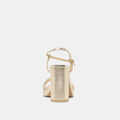 Odete Gold Leather Heels | Dolce Vita Featured