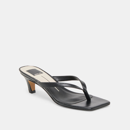 Ramia Black Leather Heels | Dolce Vita Trusted