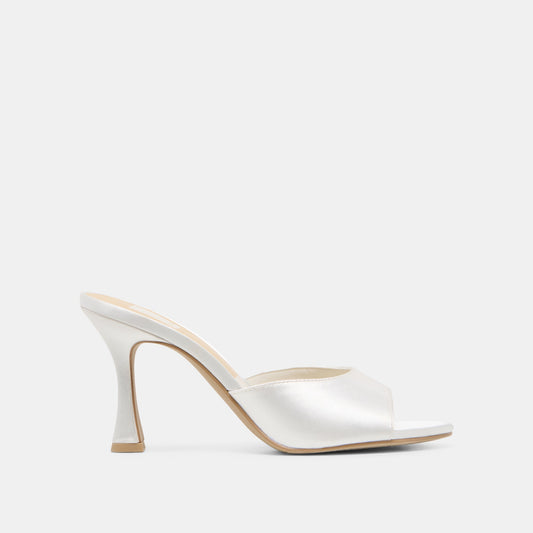 Rosha True White Satin Heels | Dolce Vita Exclusive