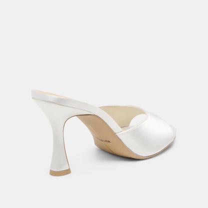 Rosha True White Satin Heels | Dolce Vita Exclusive