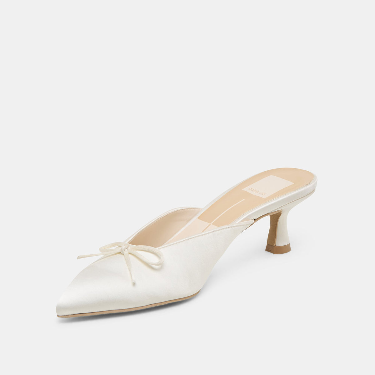 Cleo Off White Satin Heels | Dolce Vita Featured