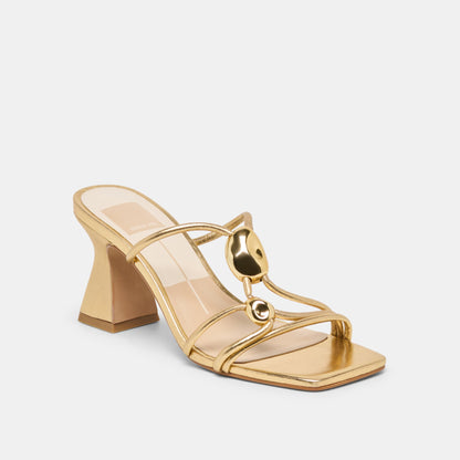 Alayna Gold Leather Heels | Dolce Vita Best Seller