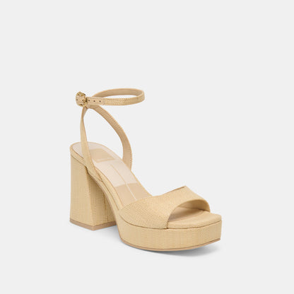 Felica Natural Raffia Heels | Dolce Vita Discount