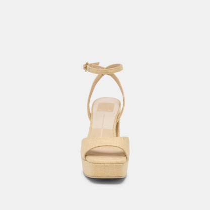 Felica Natural Raffia Heels | Dolce Vita Discount