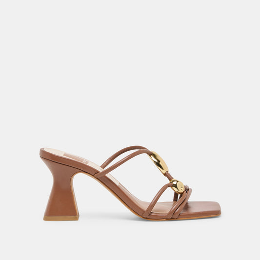 Alayna Cognac Leather Heels | Dolce Vita New