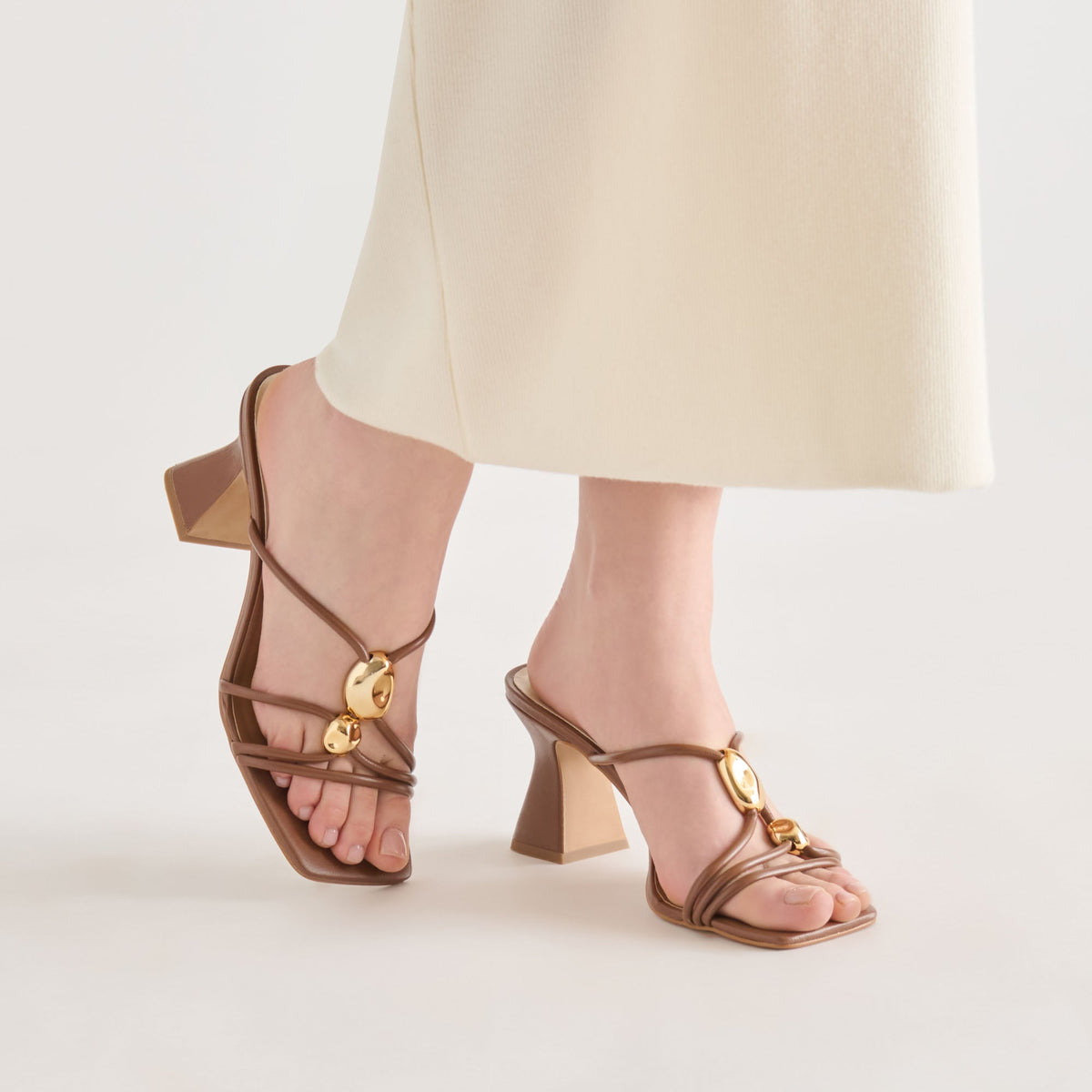 Alayna Cognac Leather Heels | Dolce Vita New