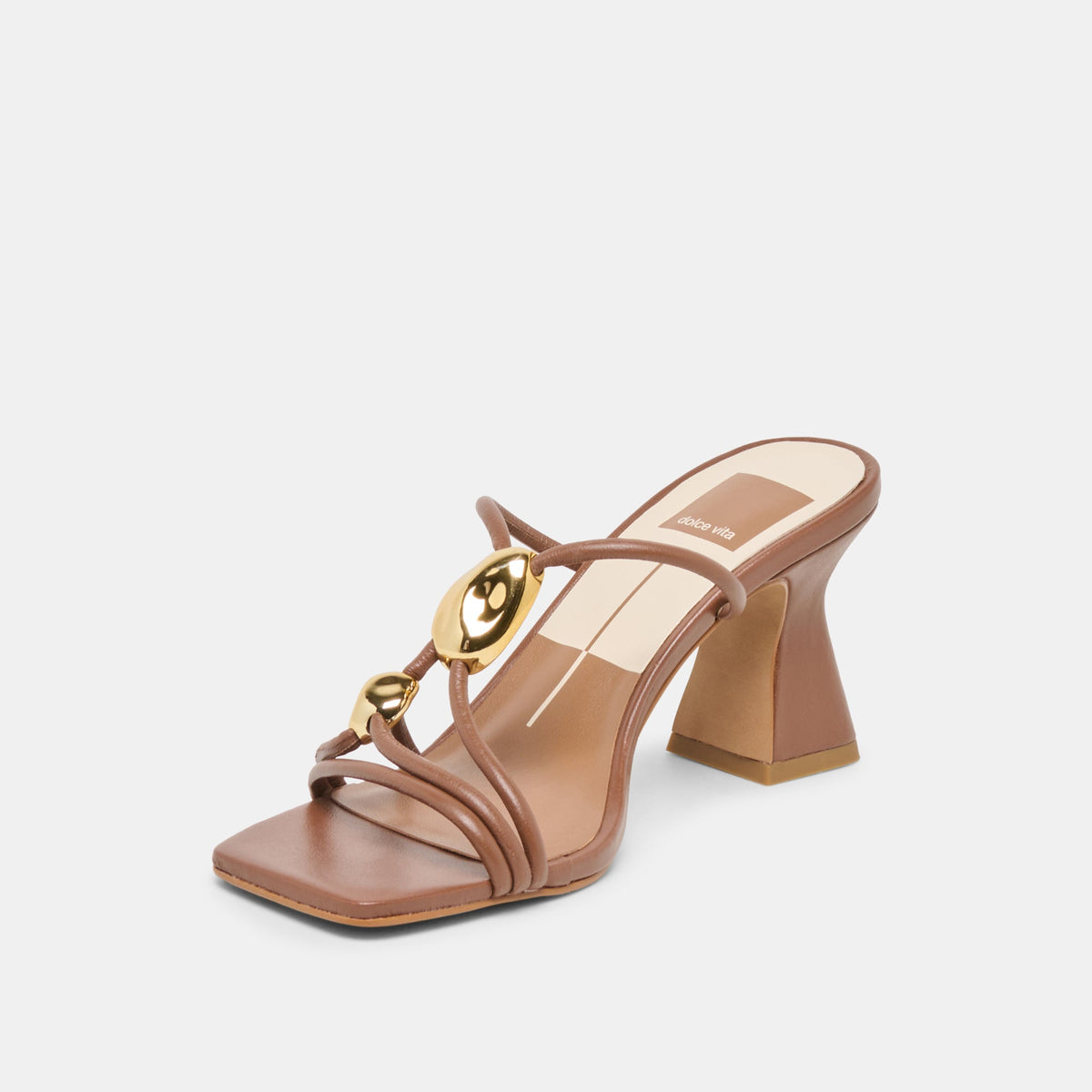 Alayna Cognac Leather Heels | Dolce Vita New
