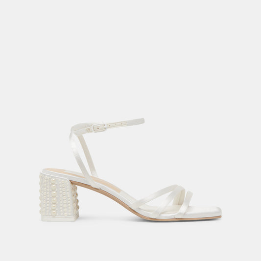 YSABEL PEARL HEELS TRUE WHITE SATIN
 – Dolce Vita | Dolce Vita Value