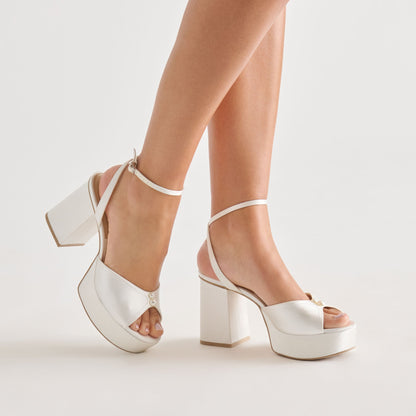 Bryla White Satin Heels | Dolce Vita Signature