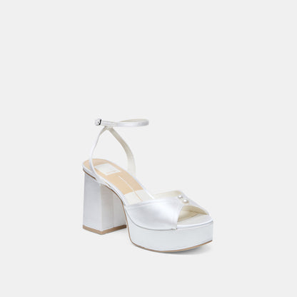 Bryla White Satin Heels | Dolce Vita Signature
