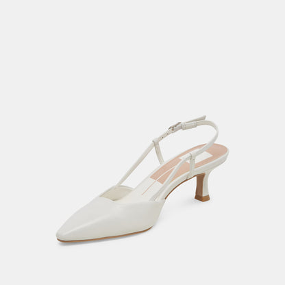 Odela White Leather Heels | Dolce Vita Discount