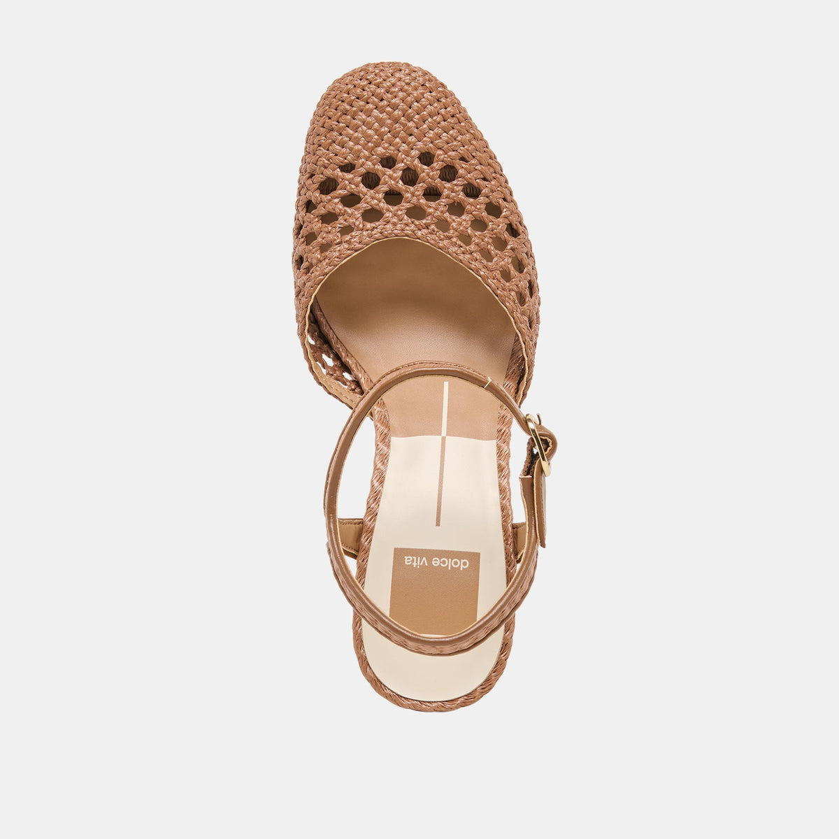 Gero Mid Brown Woven Raffia Heels | Dolce Vita Recommended