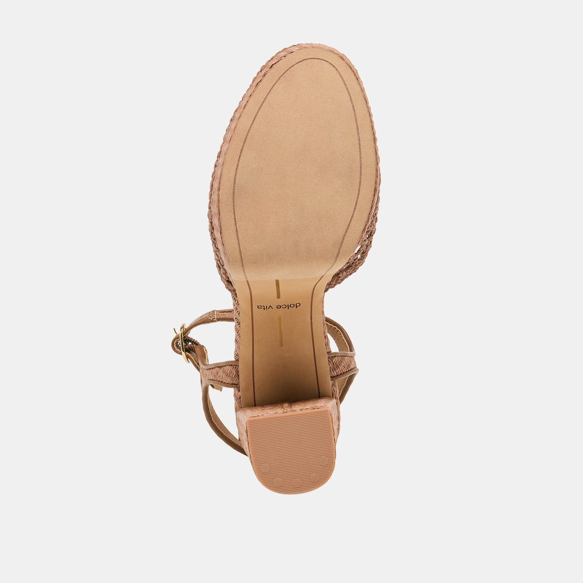 Gero Mid Brown Woven Raffia Heels | Dolce Vita Recommended