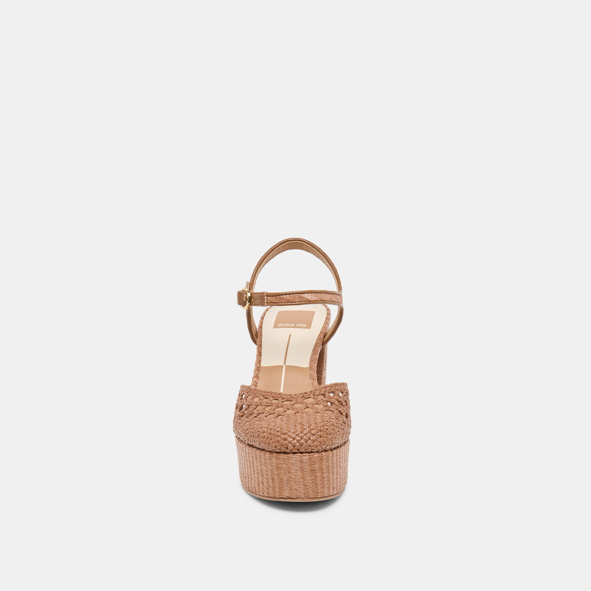 Gero Mid Brown Woven Raffia Heels | Dolce Vita Recommended