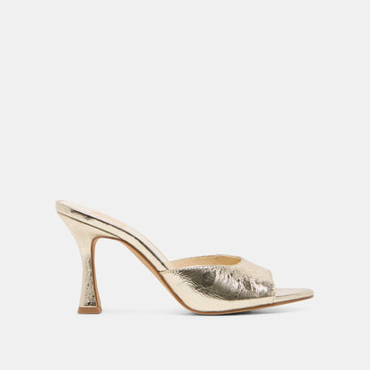 Rosha Platinum Distressed Leather Heels | Dolce Vita Trending