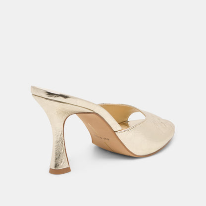 Rosha Platinum Distressed Leather Heels | Dolce Vita Trending