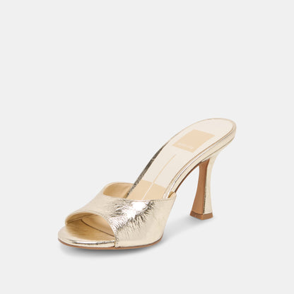Rosha Platinum Distressed Leather Heels | Dolce Vita Trending