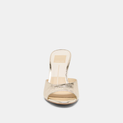 Rosha Platinum Distressed Leather Heels | Dolce Vita Trending