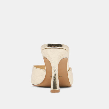Rosha Platinum Distressed Leather Heels | Dolce Vita Trending