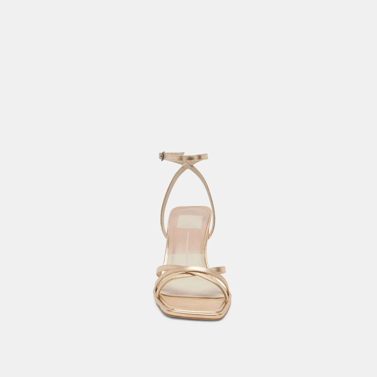 Manji Wide Light Gold Metallic Leather Heels | Dolce Vita Exclusive
